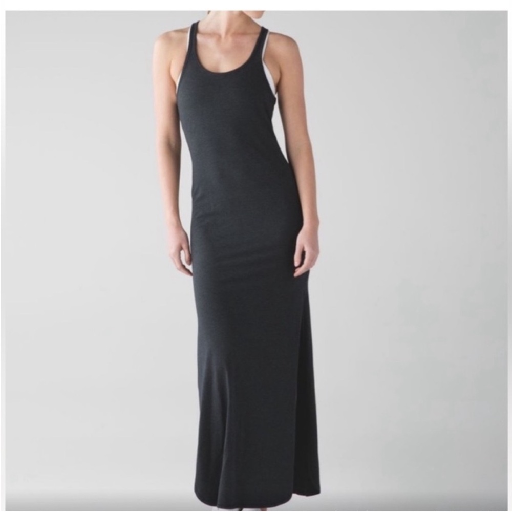 Lululemon Refresh Maxi Dress II - Charcoal Black - sz 8